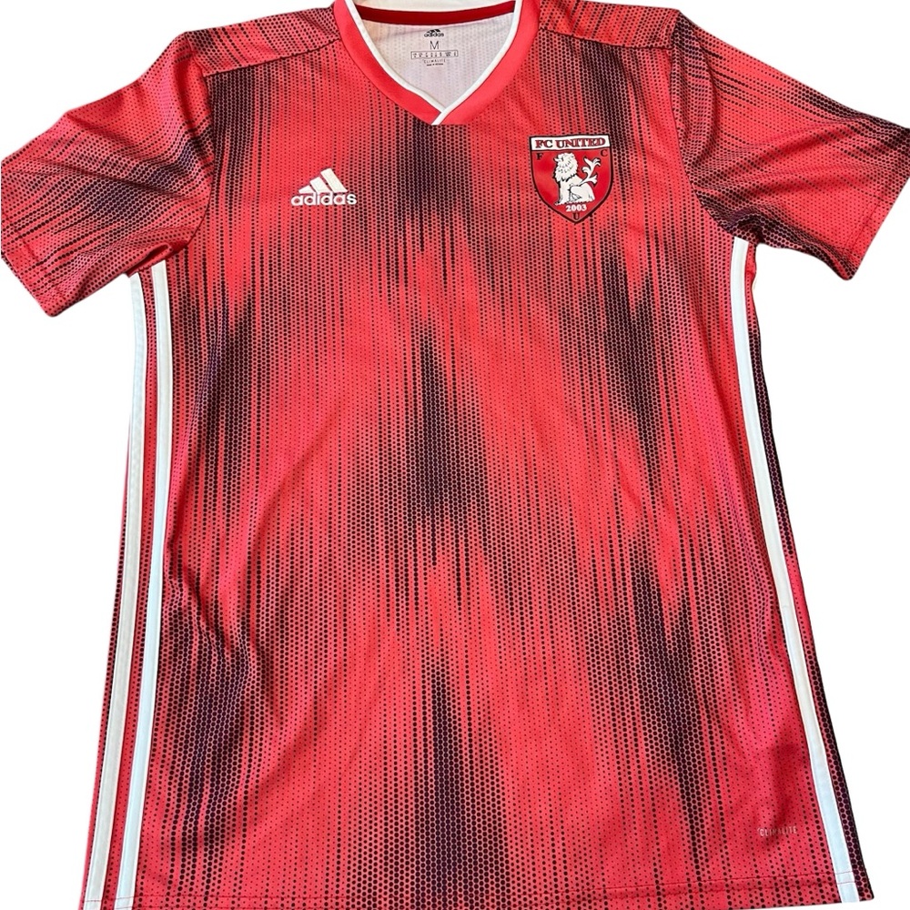 Adidas Vibrant Red and Black Men's Jersey size medium